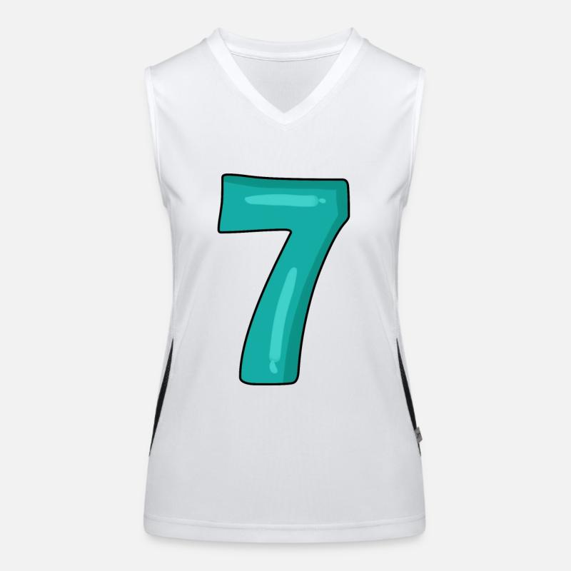 Nummer 7 Funktionelles Kontrast-Tank Top für Frauen