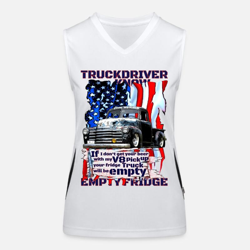 V8 Brummi delivers refrigerator cold beer Women's Functional Contrast Tank Top