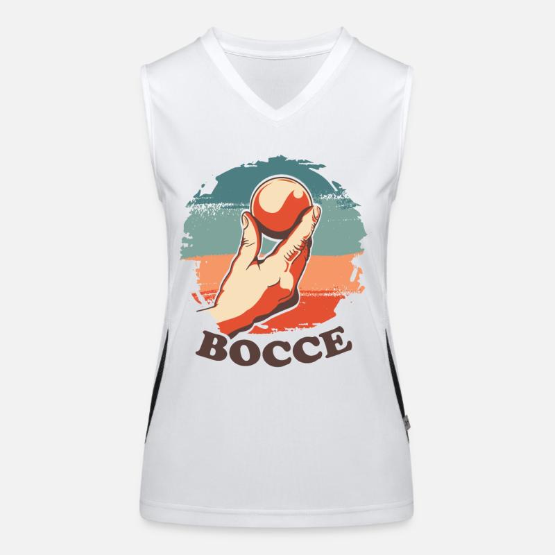 Bocce Legend Citation Bocce Ball avec Jack Bocci Débardeur respirant contrasté Femme
