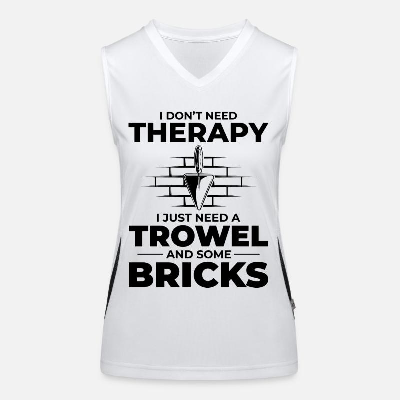 Bricklayer Therapy Trowels and Bricks Brick Mason Women's Functional Contrast Tank Top