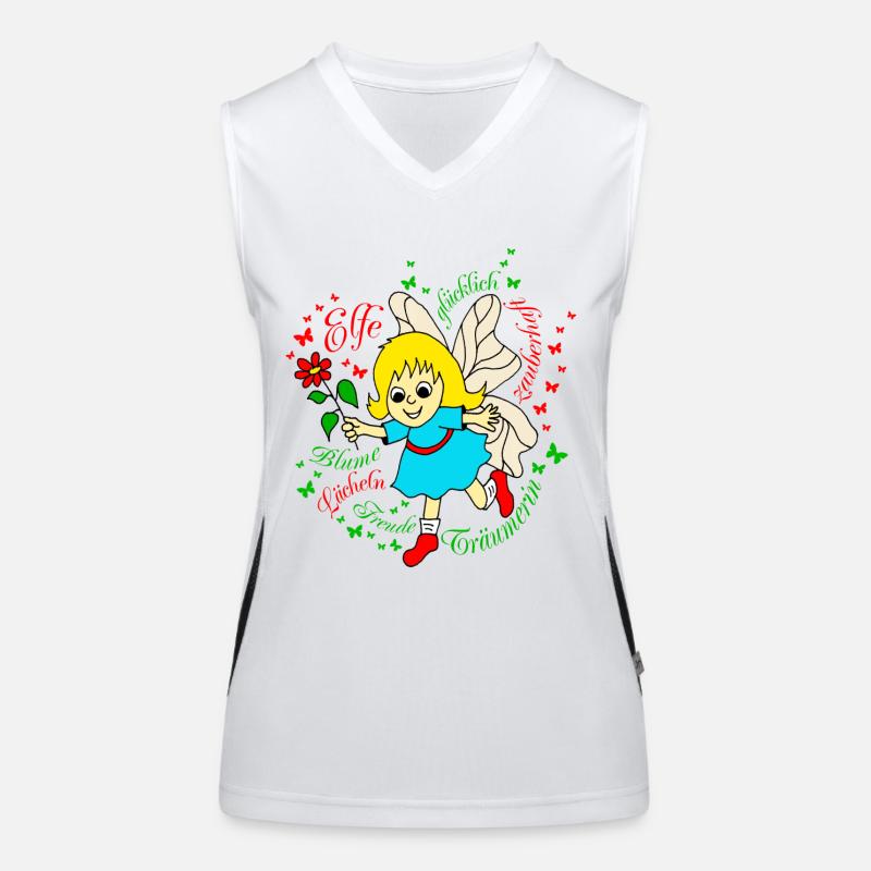 Elfe Traeumer in Rot Funktionelles Kontrast-Tank Top für Frauen