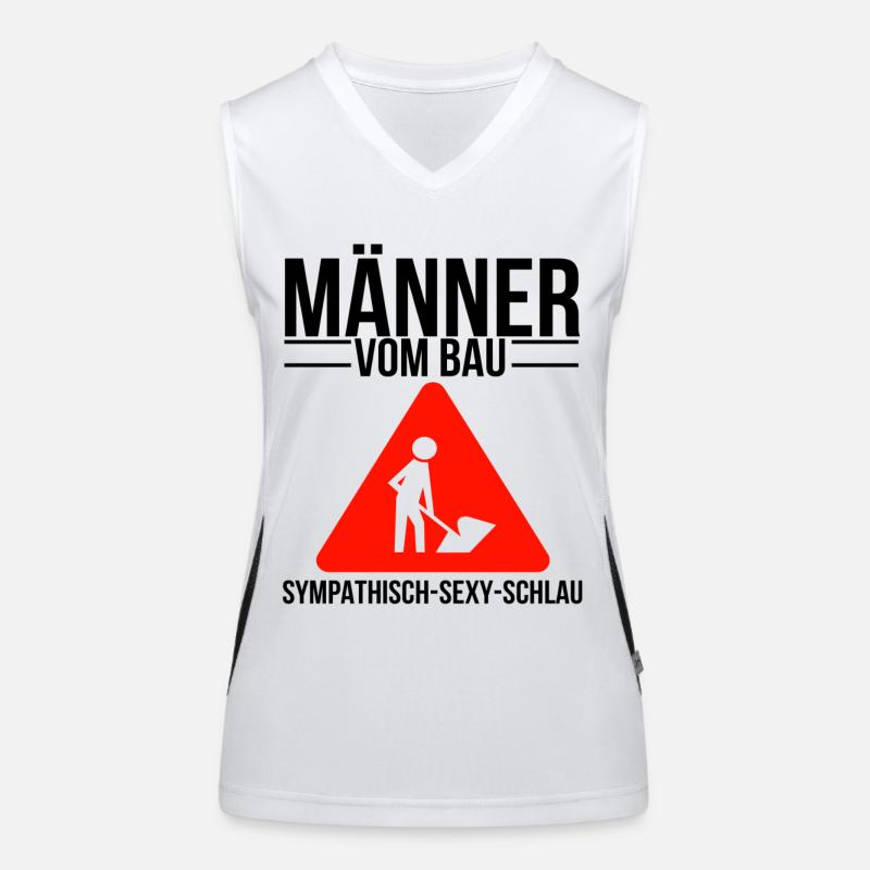 Bauarbeiter Funktionelles Kontrast-Tank Top für Frauen