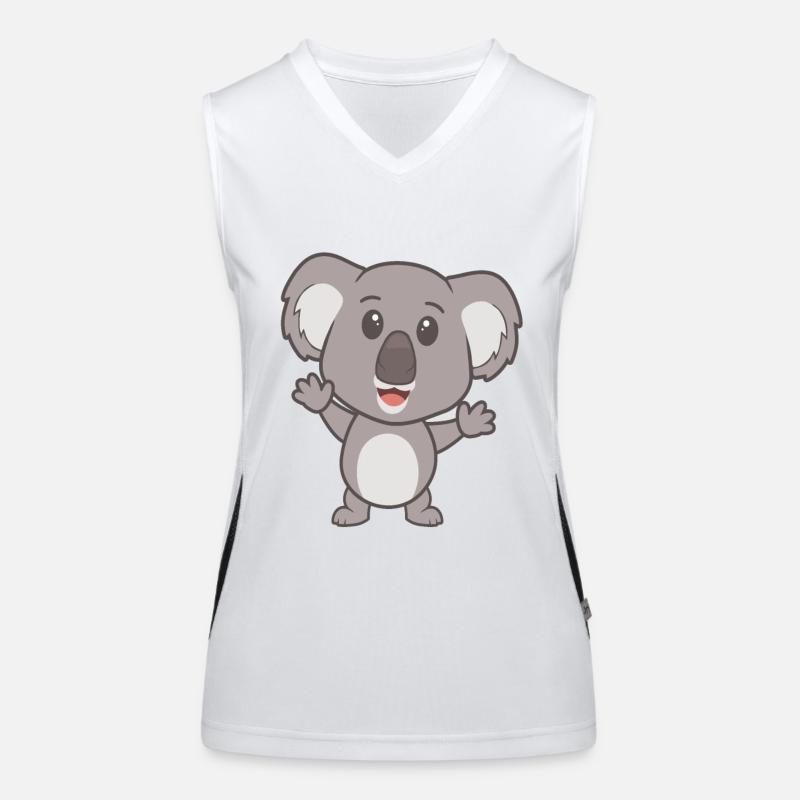Süßer Koala Funktionelles Kontrast-Tank Top für Frauen