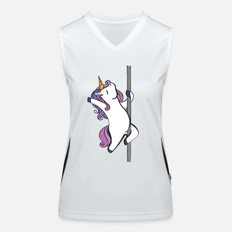 Licorne de pole dance Débardeur respirant contrasté Femme