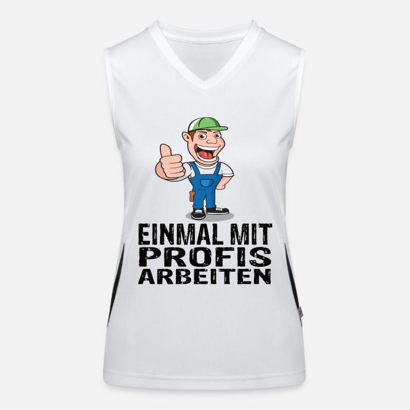 Einmal mit Profis arbeiten Funktionelles Kontrast-Tank Top für Frauen