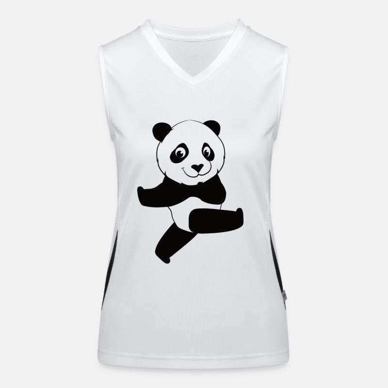 Panda panda bébé panda ours panda bear Débardeur respirant contrasté Femme