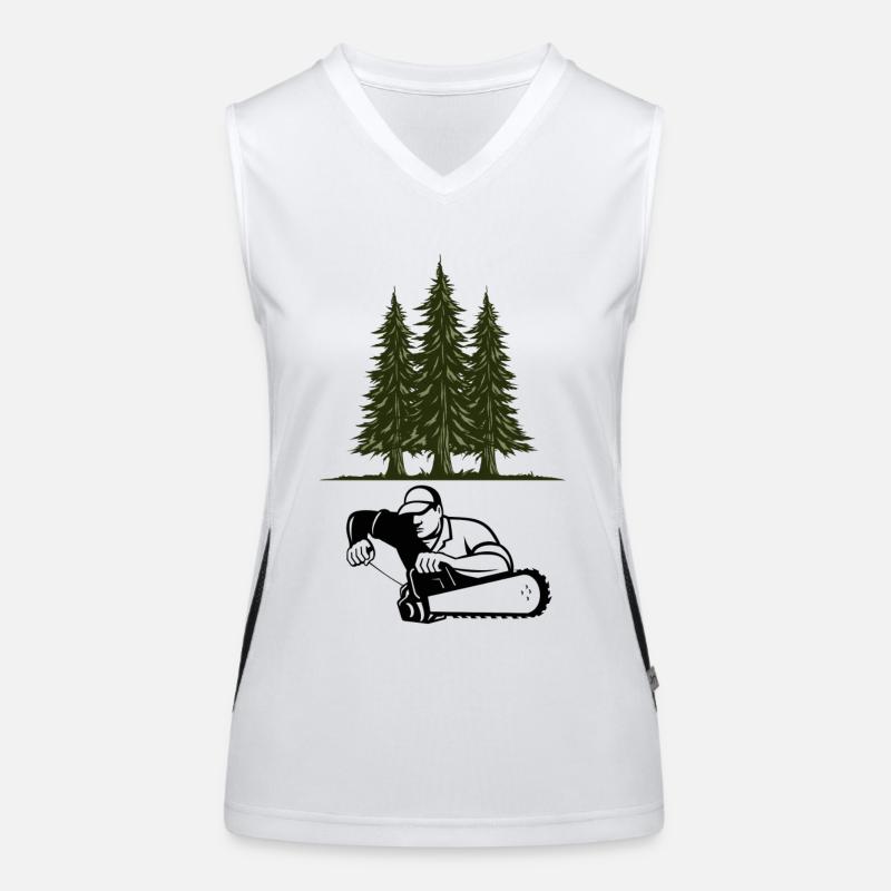 Kettensäge Axt Förster Holzfäller Säge Kette Funktionelles Kontrast-Tank Top für Frauen