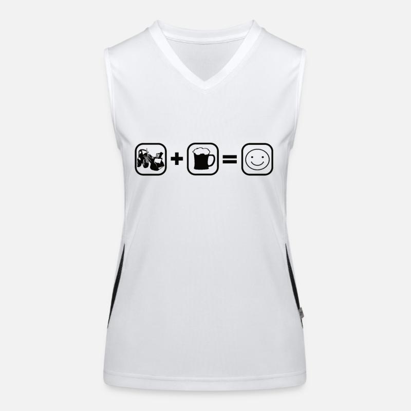Bagger und Bier Funktionelles Kontrast-Tank Top für Frauen