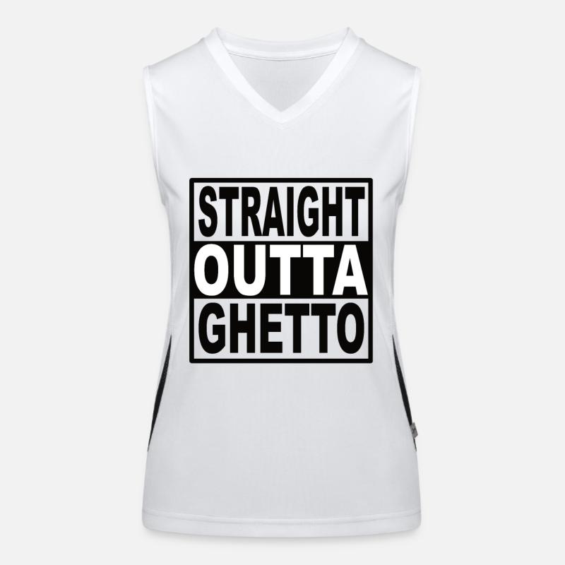 Straigt Outta Ghetto Women's Functional Contrast Tank Top
