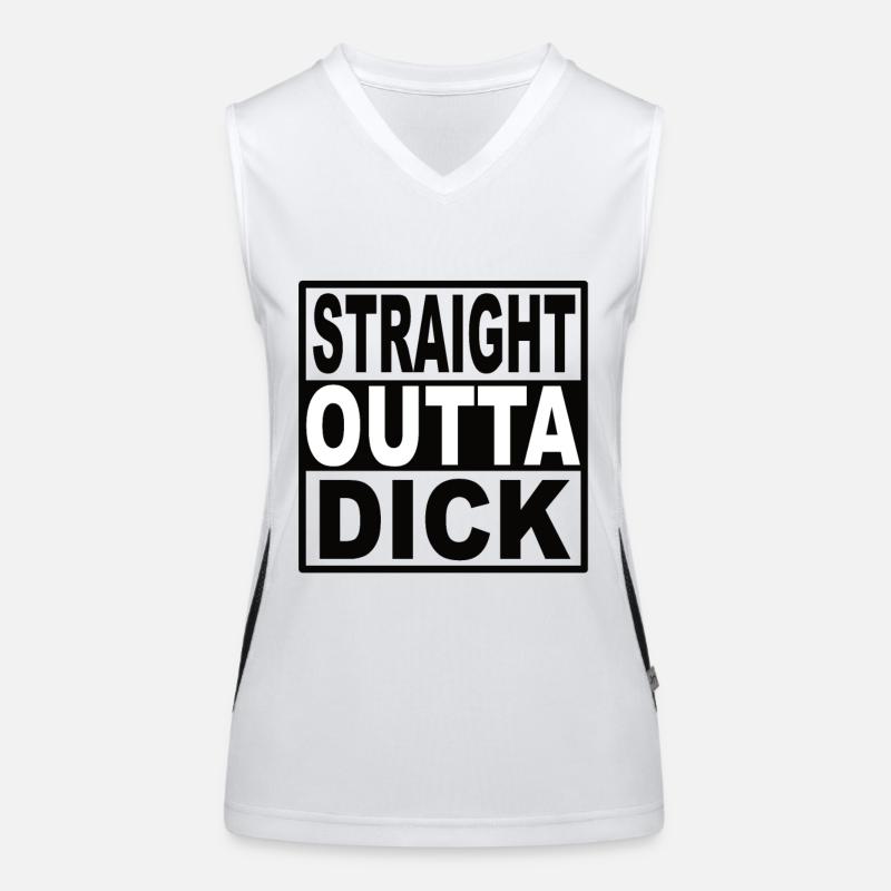 Straigt Outta Dick Débardeur respirant contrasté Femme