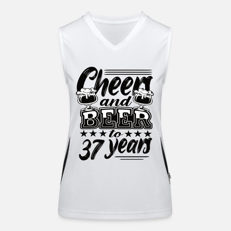 37 Geburtstag Funktionelles Kontrast-Tank Top für Frauen