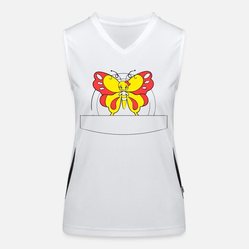 bunter Schmetterling | Schreibfeld >Vectorgraphic Funktionelles Kontrast-Tank Top für Frauen