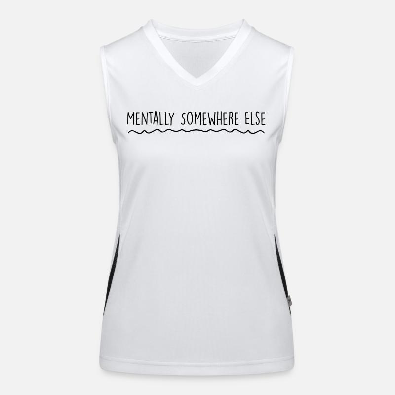 Mentally somewhere else Women's Functional Contrast Tank Top