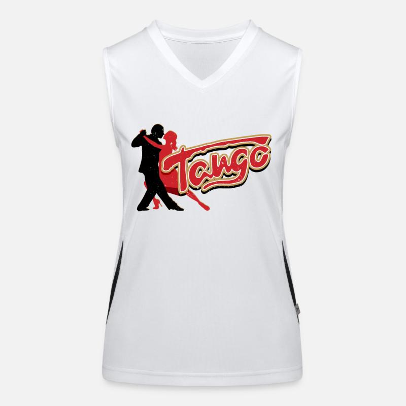 Tango, Tango Tänzer Funktionelles Kontrast-Tank Top für Frauen