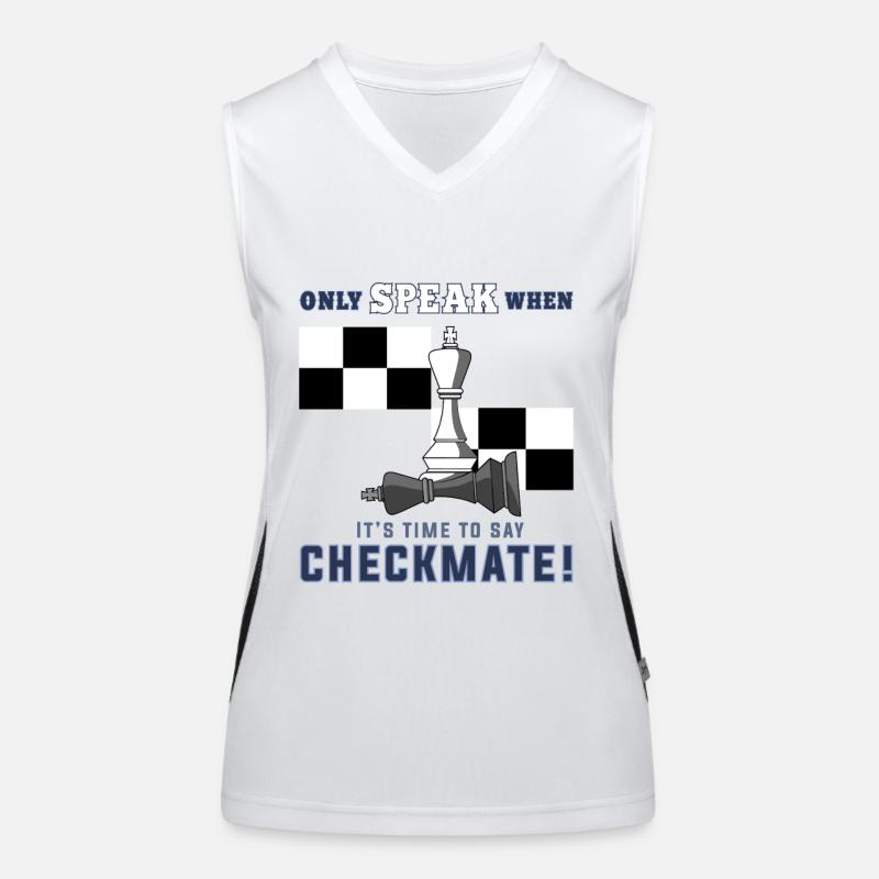 Échecs, échecs et mat, pions d'échecs Débardeur respirant contrasté Femme