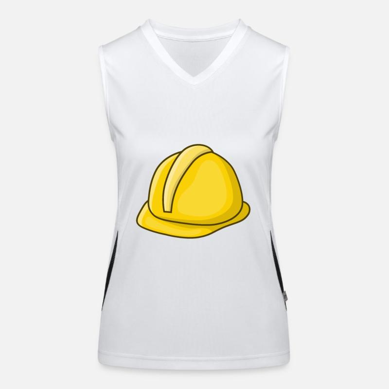 Hardhat construction worker craftsman Women's Functional Contrast Tank Top