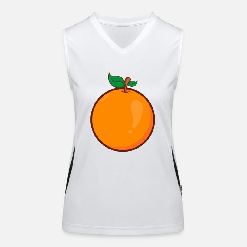 orange - Women's Functional Contrast Tank Top - white/black