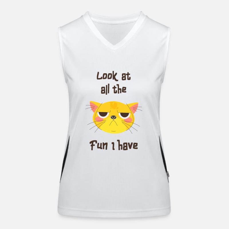 Chat Sakrasmus fun fun chat grincheux Débardeur respirant contrasté Femme