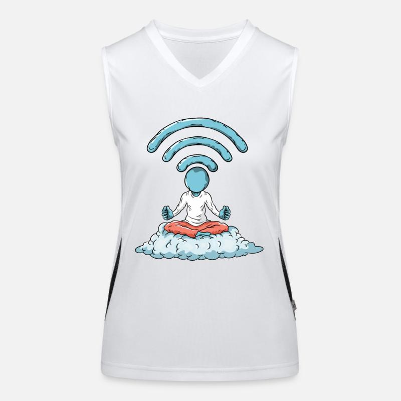 Ordinateur Nerd WiFi Débardeur respirant contrasté Femme