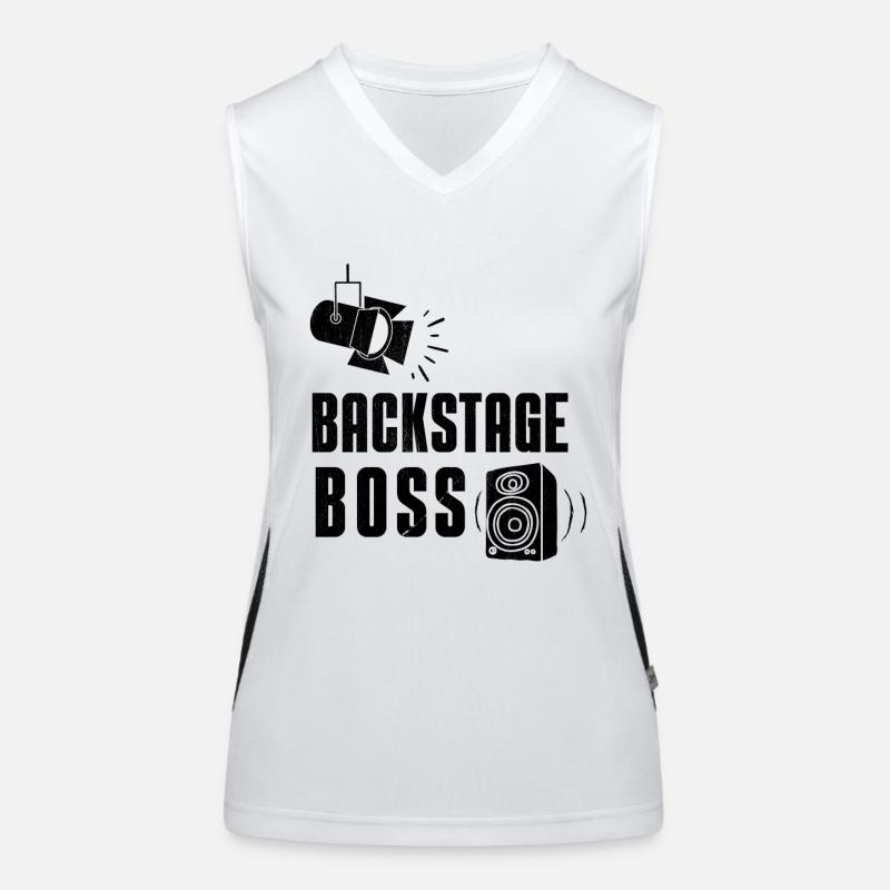 Techniker Crew Backstage Boss Event Funktionelles Kontrast-Tank Top für Frauen