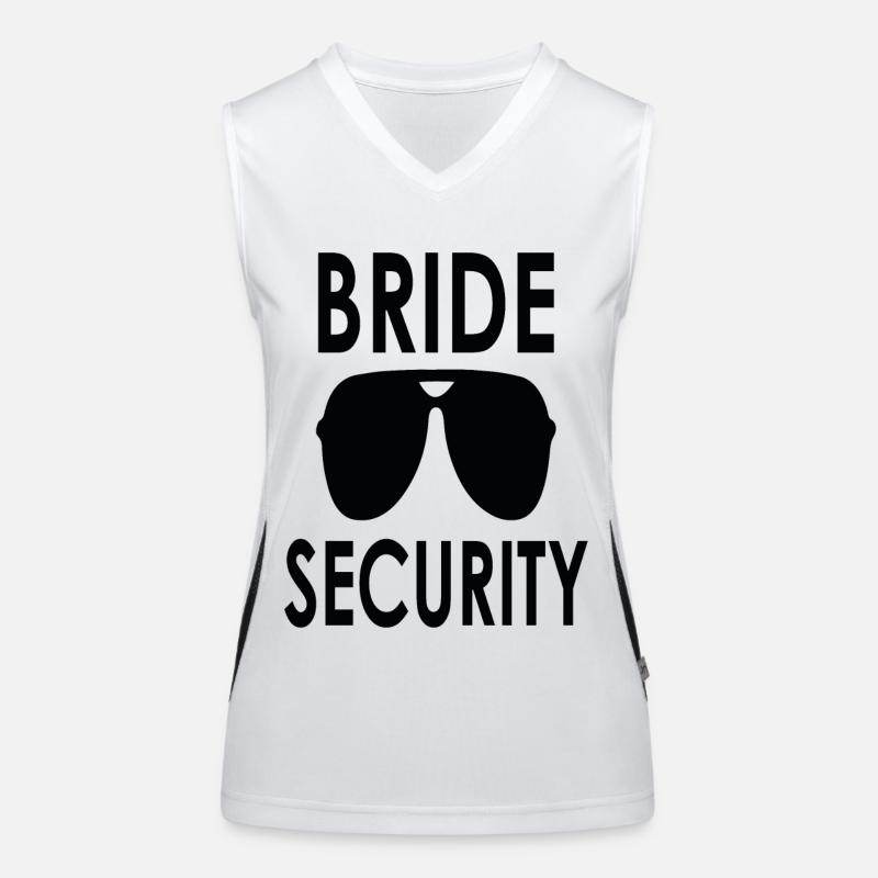 Junggesellenabschied | Bride Security | Team Braut Funktionelles Kontrast-Tank Top für Frauen