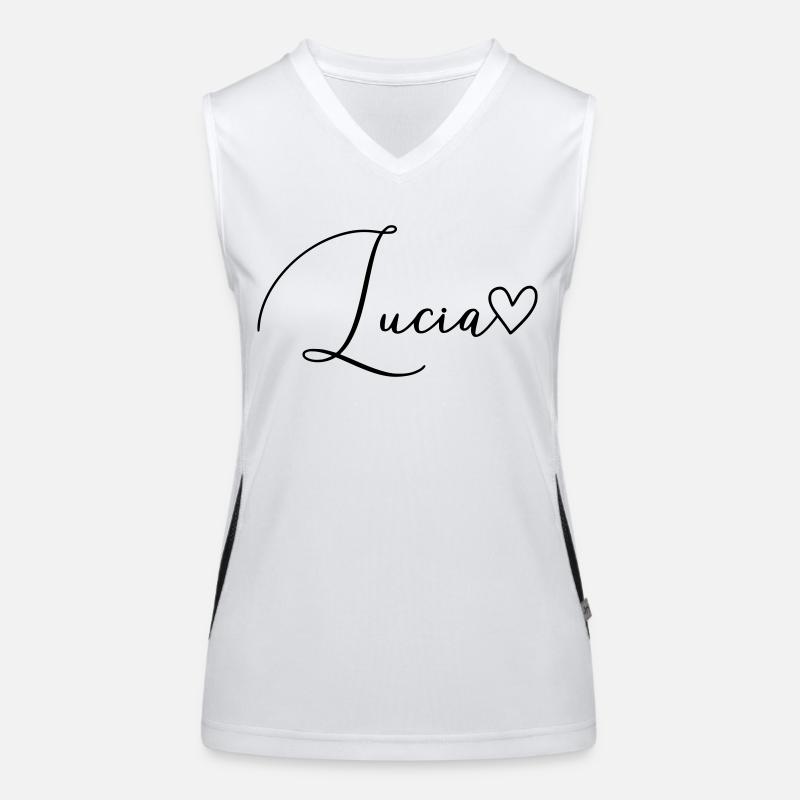 Lucia Name Vorname Mädchen Funktionelles Kontrast-Tank Top für Frauen