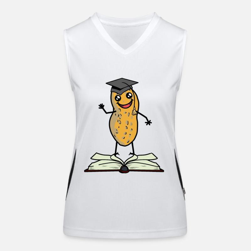 Peanut scholar student learn book teacher nut Women's Functional Contrast Tank Top