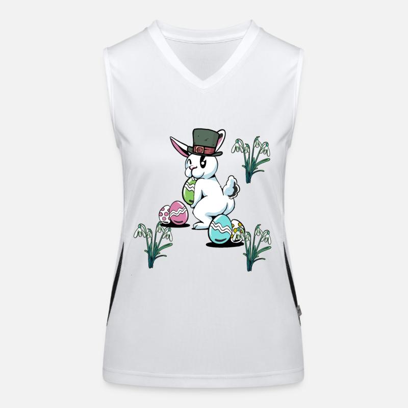 Easter eggs Easter festival Easter bunny rabbit child Women's Functional Contrast Tank Top