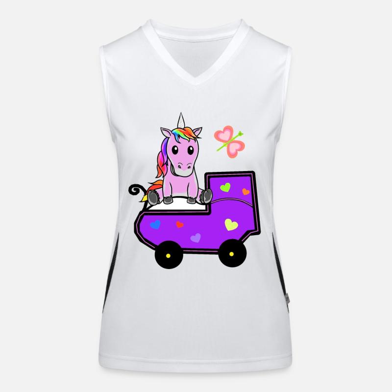 Licorne Licornes Bébé Grossesse Naissance Débardeur respirant contrasté Femme