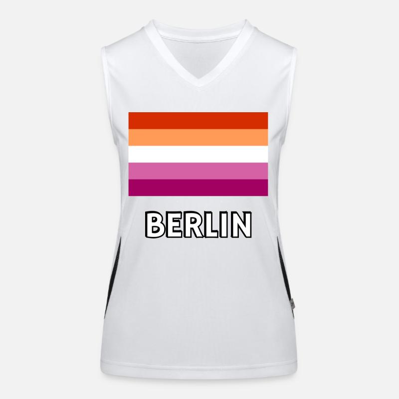 Drapeau de la fierté lesbienne Berlin Débardeur respirant contrasté Femme