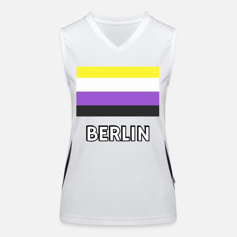 Drapeau de la fierté non binaire Berlin Débardeur respirant contrasté Femme