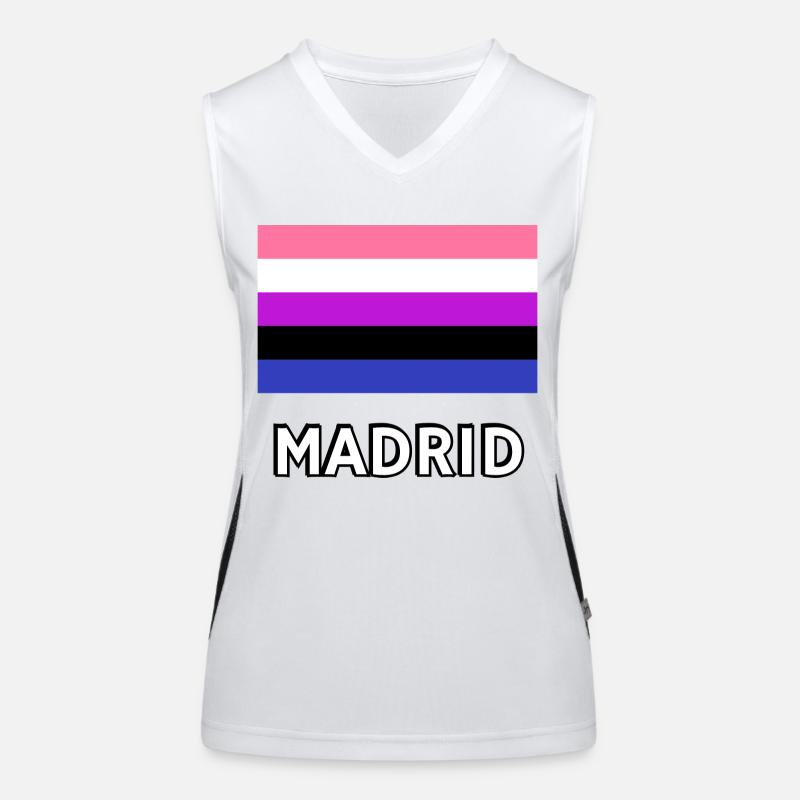 Genderfluid Pride Drapeau Madrid Débardeur respirant contrasté Femme