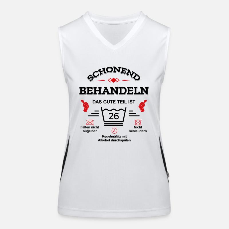 SCHONEND BEHANDELN 26. GEBURTSTAG Funktionelles Kontrast-Tank Top für Frauen