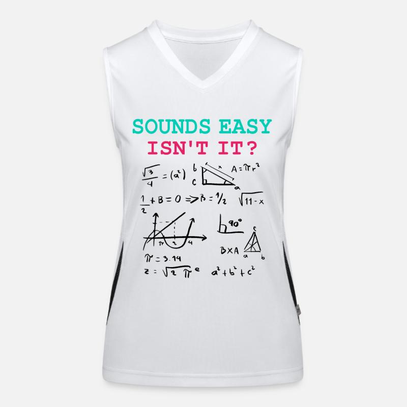 Funny Math Jokes, Physics and Math Formulas Women's Functional Contrast Tank Top