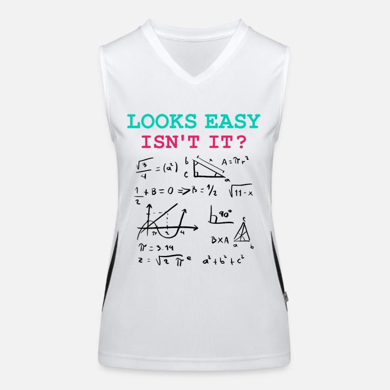 Funny Math Jokes, Physics and Math Formulas Women's Functional Contrast Tank Top