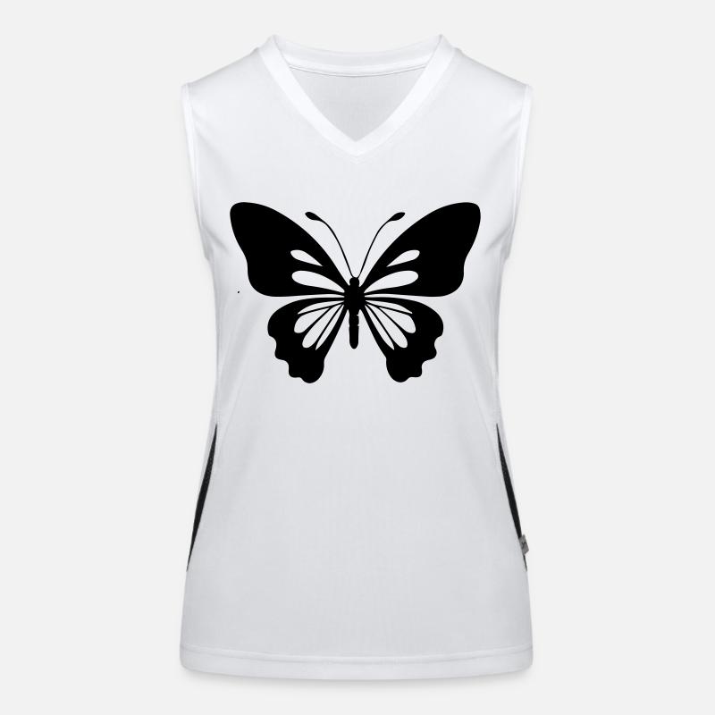 Kleiner Schmetterling Funktionelles Kontrast-Tank Top für Frauen