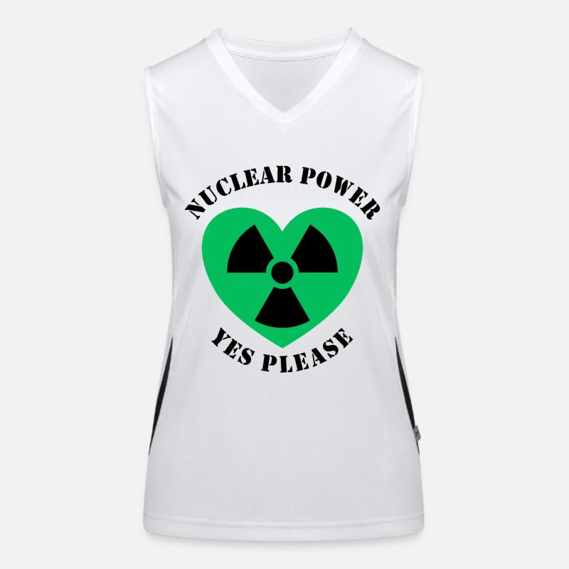 Atomkraft Ja bitte, Ja zu Atomenergie Funktionelles Kontrast-Tank Top für Frauen