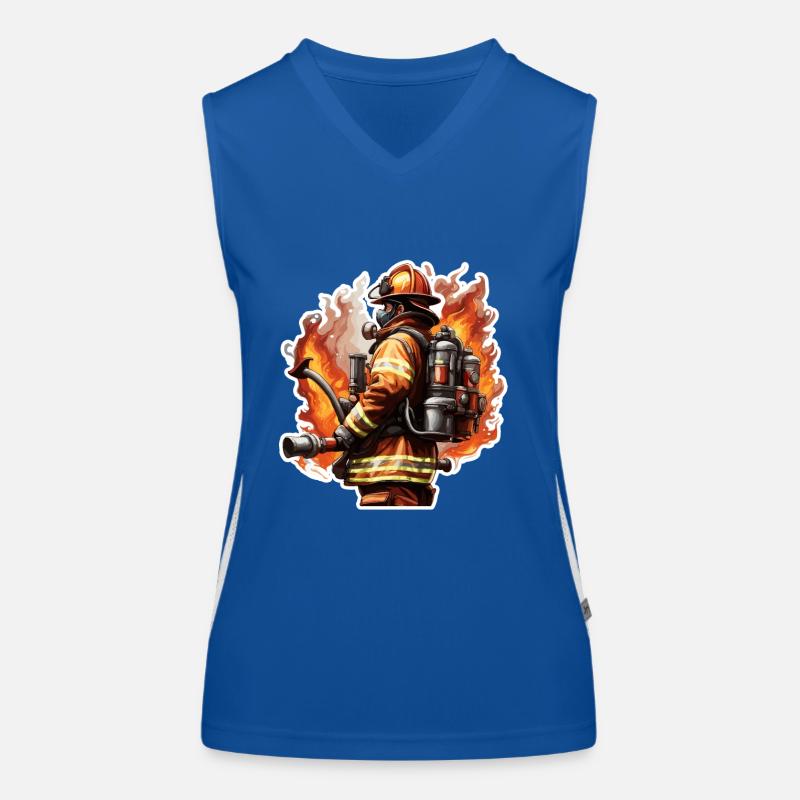 Firefighter / Fire / Fire / Extinguish / Hero Women's Functional Contrast Tank Top