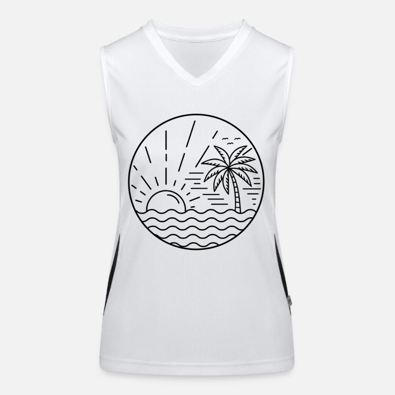 Sunset Circle Funktionelles Kontrast-Tank Top für Frauen
