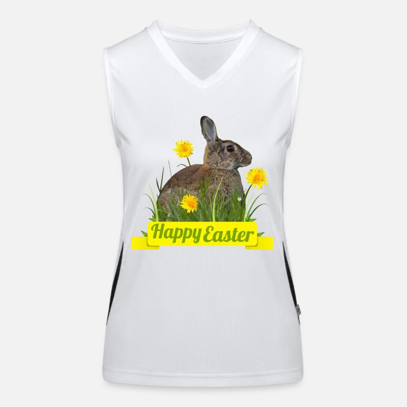 Joyeux lapin de Pâques cony Débardeur respirant contrasté Femme