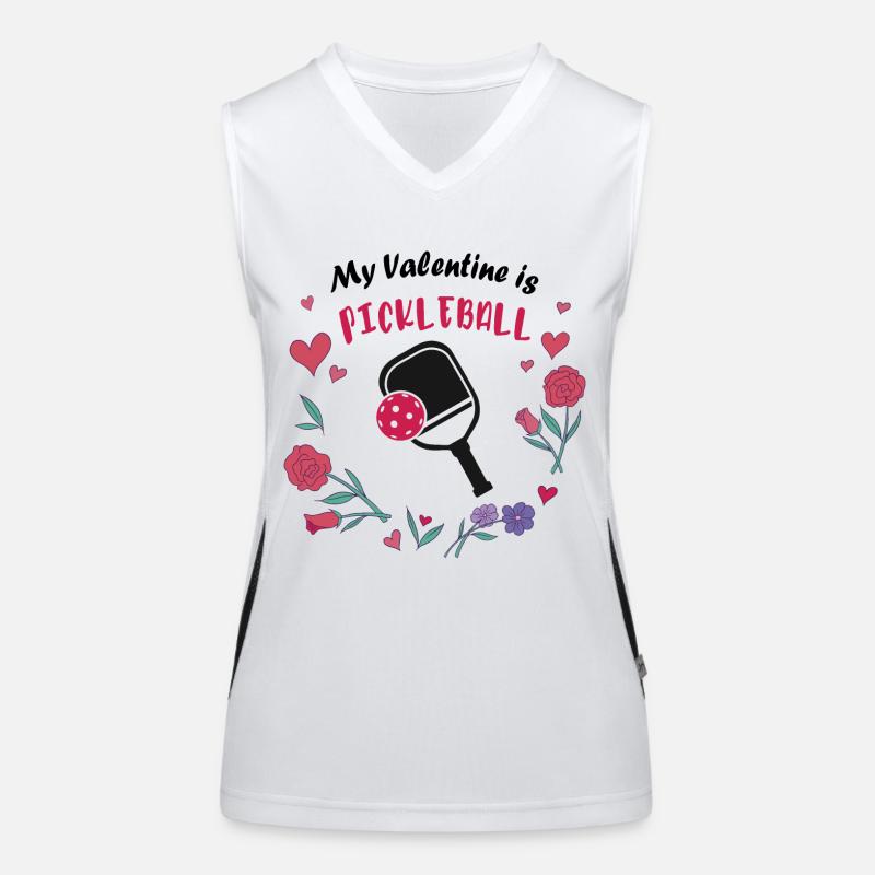 Mon Valentin est un pickleball Débardeur respirant contrasté Femme