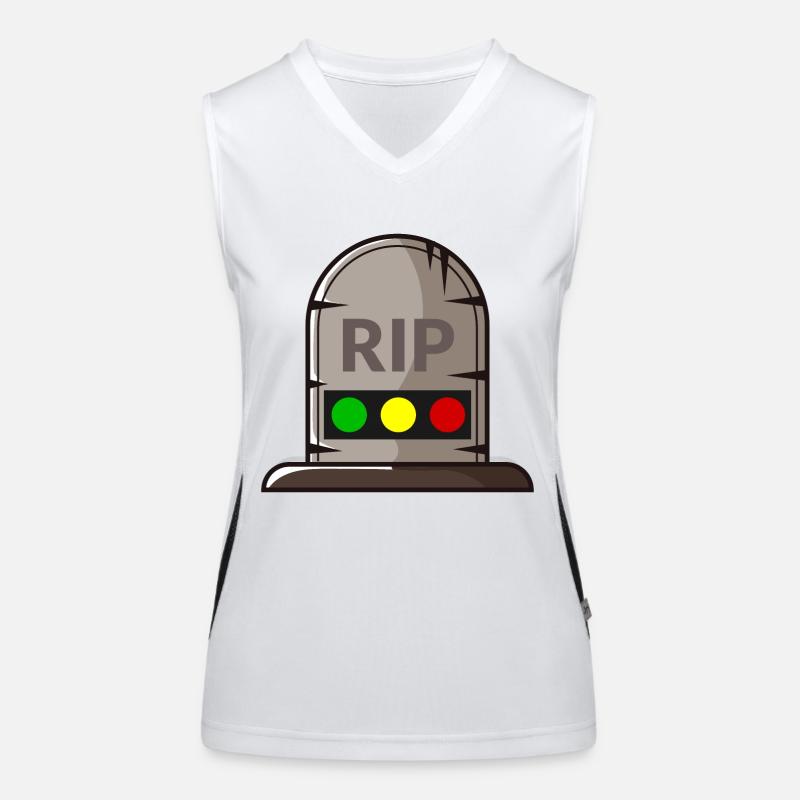 Traffic light Rest in Peace RIP Women's Functional Contrast Tank Top
