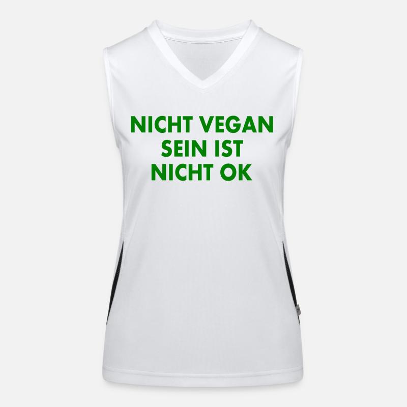 nicht vegan sein ist nicht ok Funktionelles Kontrast-Tank Top für Frauen