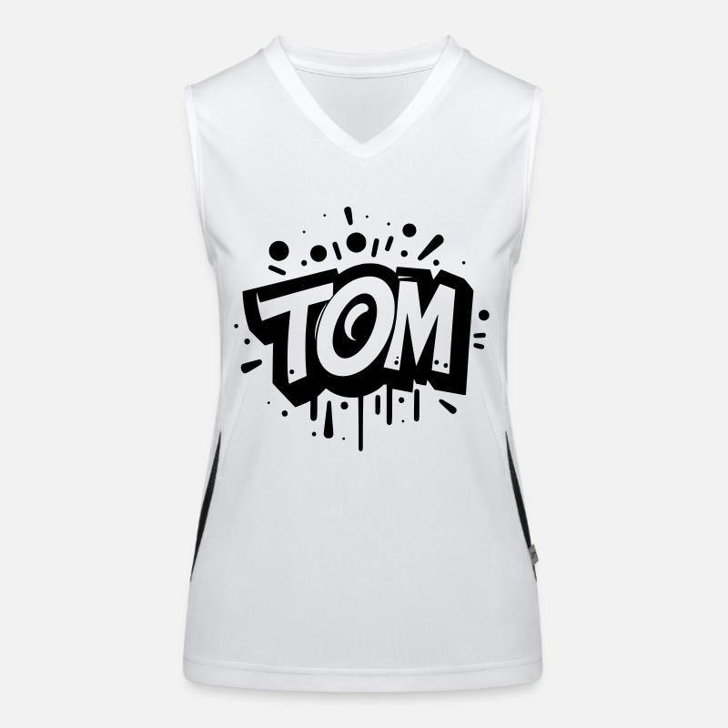 Tom Nom Prénom Graffiti Débardeur respirant contrasté Femme