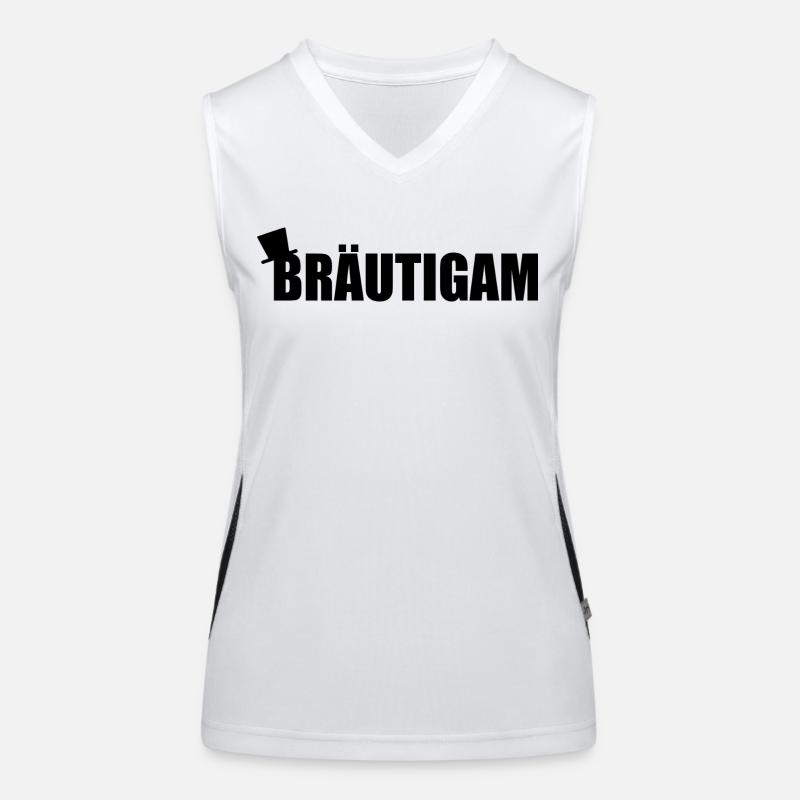 Bräutigam Funktionelles Kontrast-Tank Top für Frauen