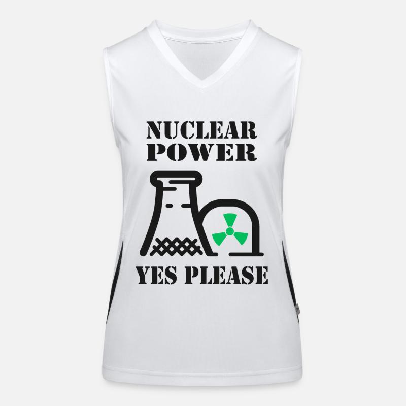 Atomkraft, Ja bitte, Kernenergie Funktionelles Kontrast-Tank Top für Frauen