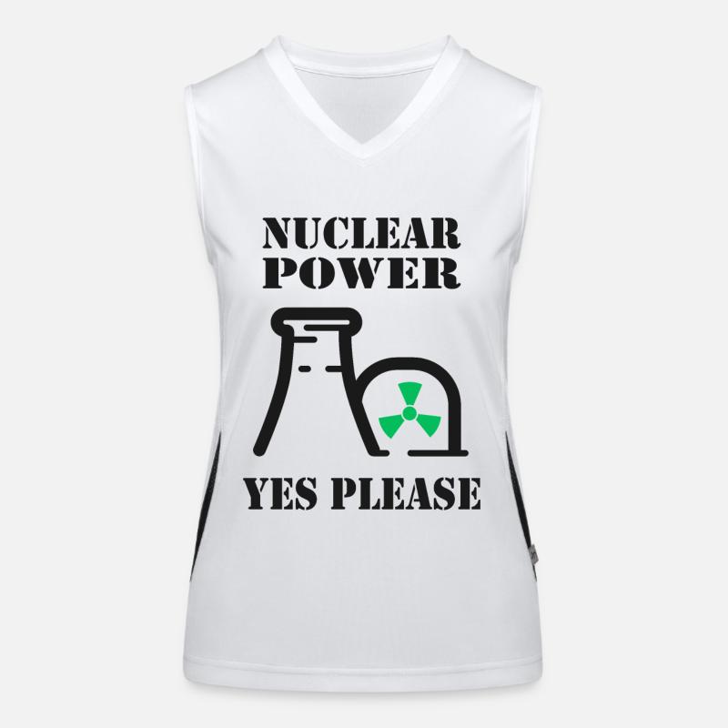 Atomkraft, Ja bitte, Kernenergie Funktionelles Kontrast-Tank Top für Frauen