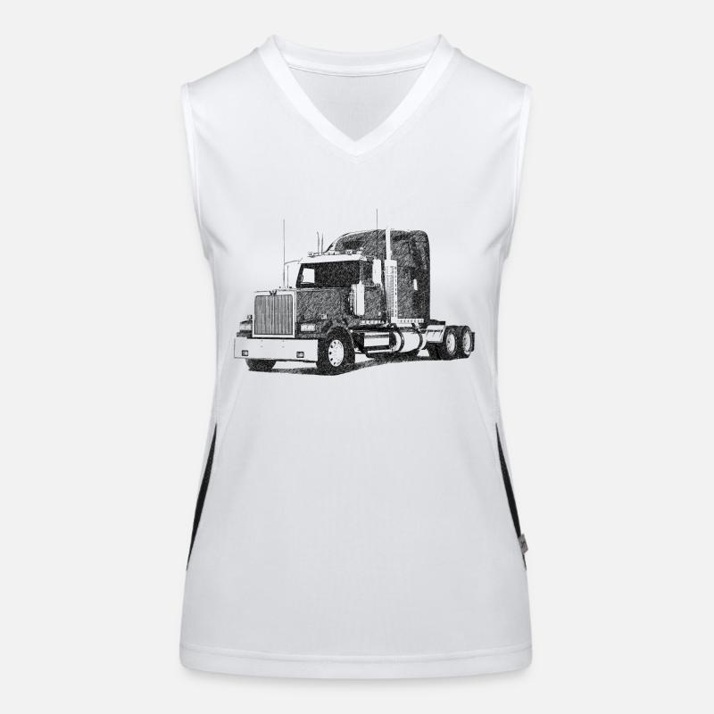 truck Funktionelles Kontrast-Tank Top für Frauen