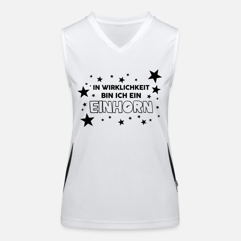 Ich bin ein Einhorn Funktionelles Kontrast-Tank Top für Frauen