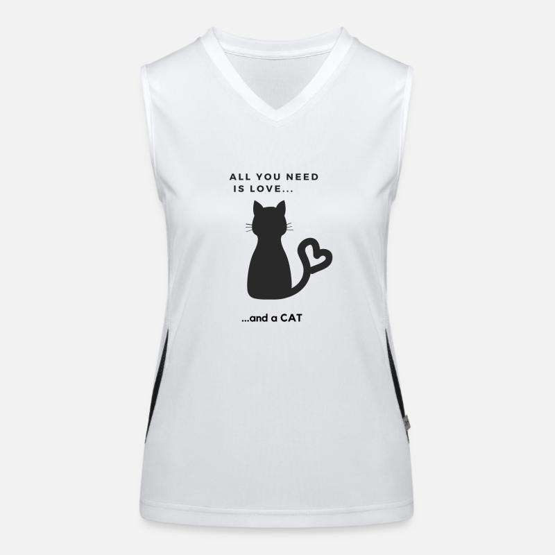 Süßes Katzen Design Funktionelles Kontrast-Tank Top für Frauen
